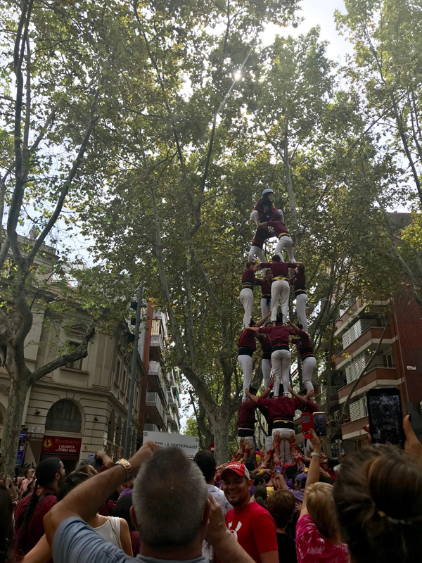バルセロナ写真①（人間の塔）